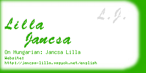 lilla jancsa business card